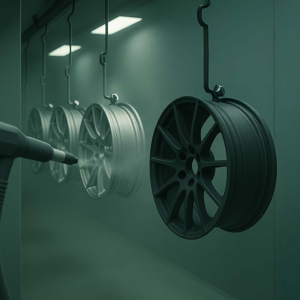 Pulverbeschichtete Felgen